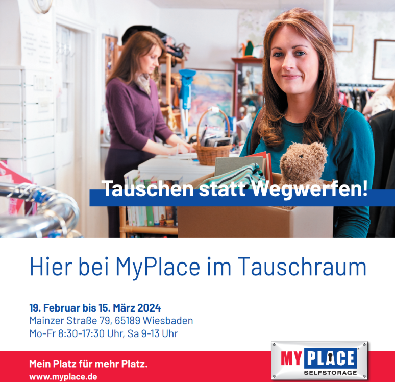 Poster zum Tauschraum in Wiesbaden