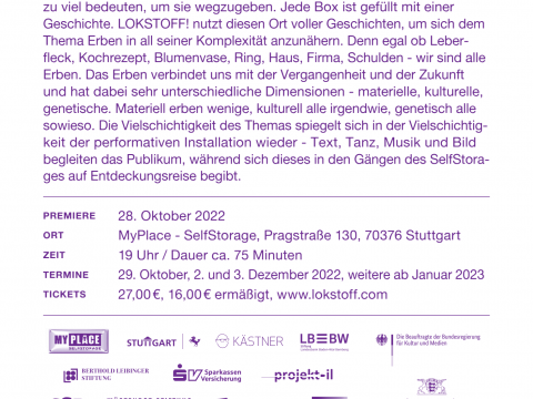 Poster zum Theaterstück "Gestern. Morgen. Heute" von Lokstoff!