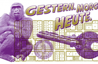 Poster zum Theaterstück "Gestern. Morgen. Heute" von Lokstoff!